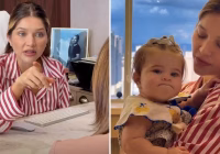 Filha de Leandro, Lyandra Costa emociona ao levar a pequena Isabela para o consultório médico: 'Olha quem veio trabalhar comigo!'